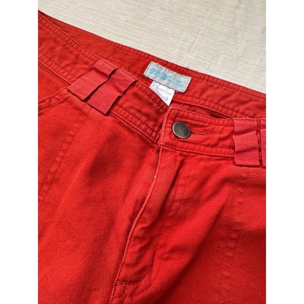 Patagonia Water Girl Women's 8 Red Wide Leg Utility Pants Vintage Y2K - Picture 4 of 8